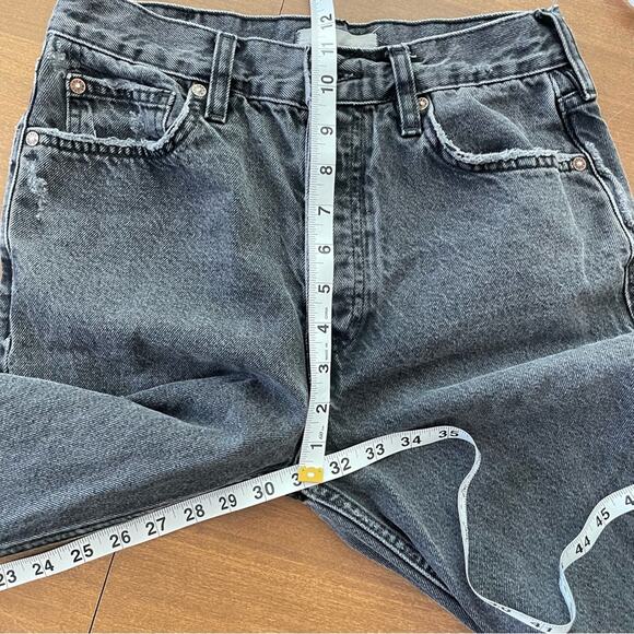 Free People | Women’s We The Free Lasso Jeans Washed Black Distressed Destroyed - Picture 9 of 11